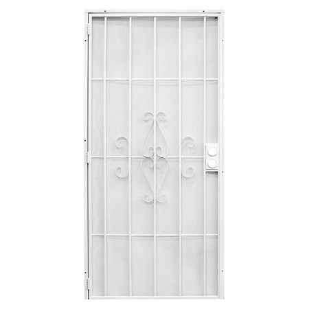 Precision Regal Series Door Screen, 80 in L, 32 in W, Steel, White 3818WH2868